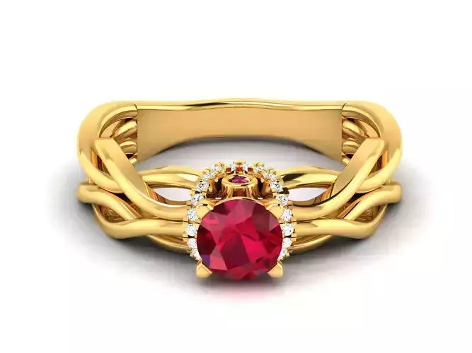 Womens Diamond Ring  3dm Render Detail