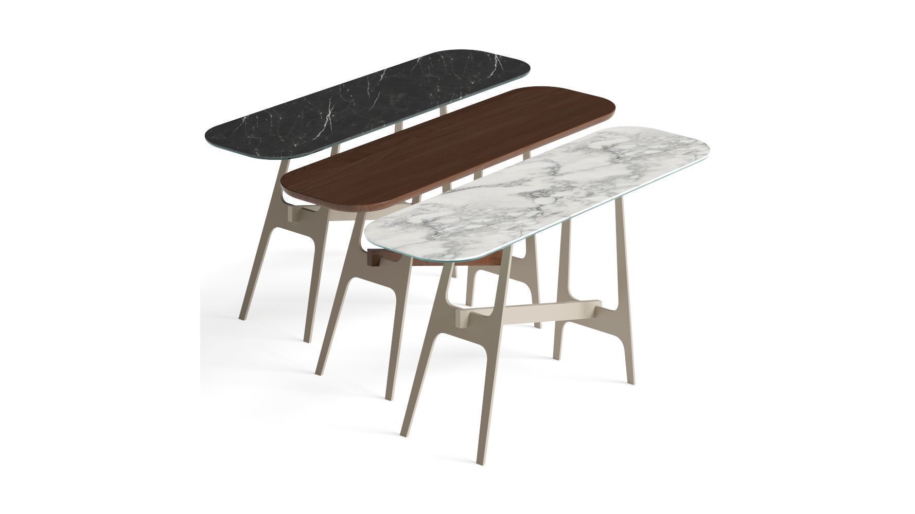 Bonaldo Slot Console Table 3D model_1