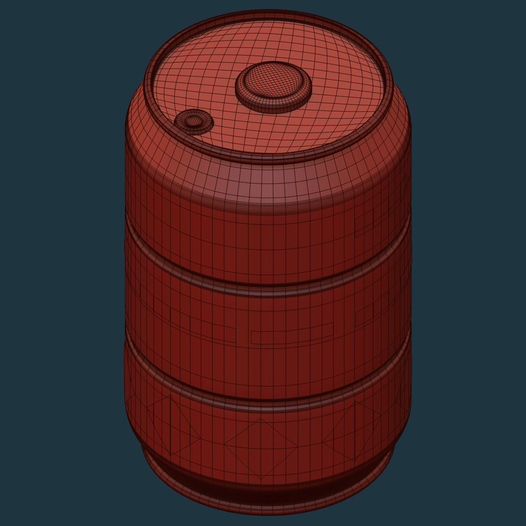 Metal Barrel - High Poly with 35 color and grunge variants 3D model_15