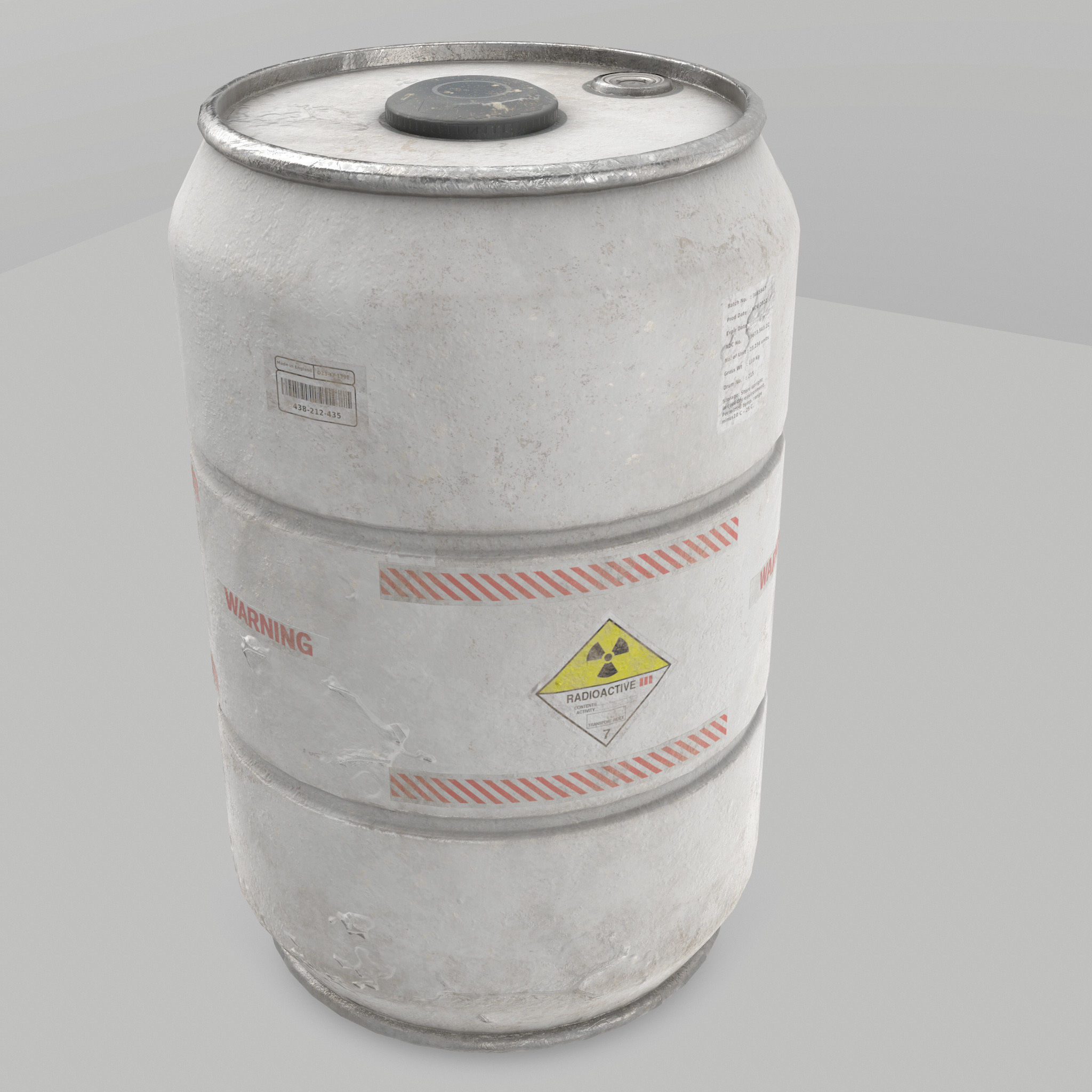 Metal Barrel - High Poly with 35 color and grunge variants 3D model_13