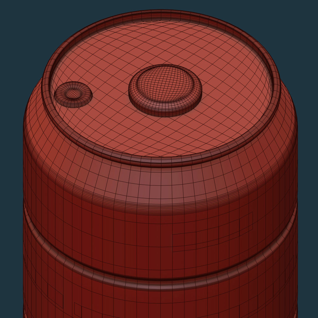 Metal Barrel - High Poly with 35 color and grunge variants 3D model_17
