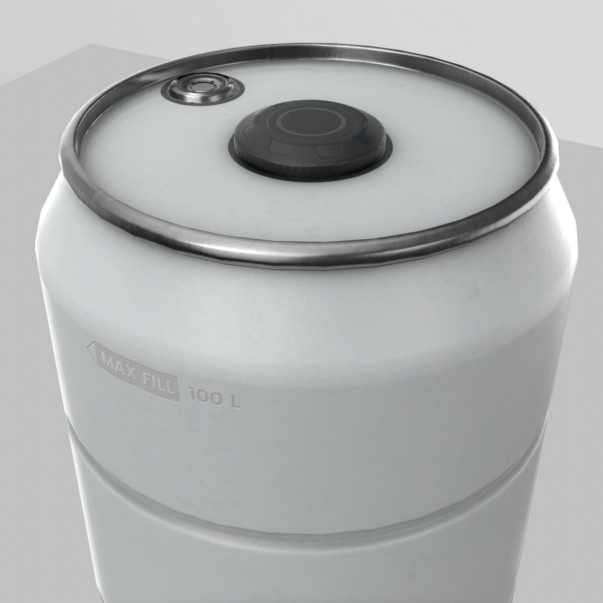 Metal Barrel - High Poly with 35 color and grunge variants 3D model_22