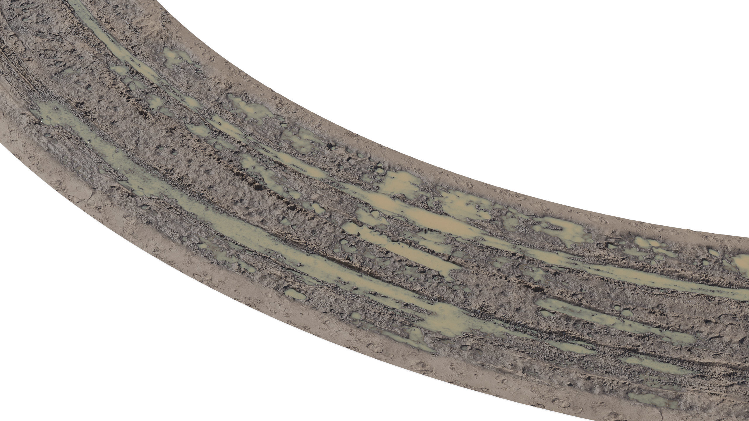 Sand Dirt road Off road 3D model_5