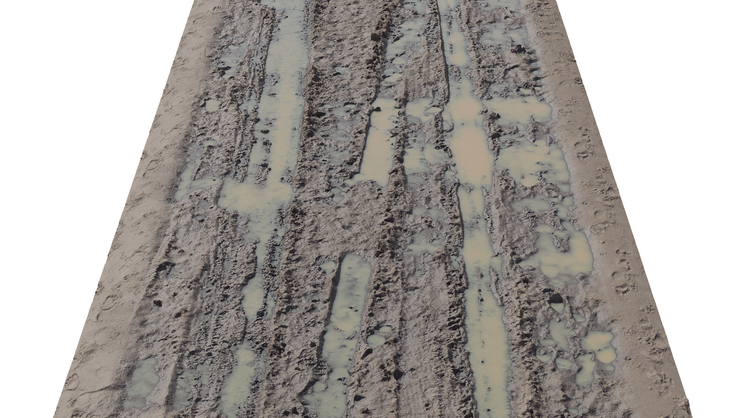 Sand Dirt road Off road 3D model_1