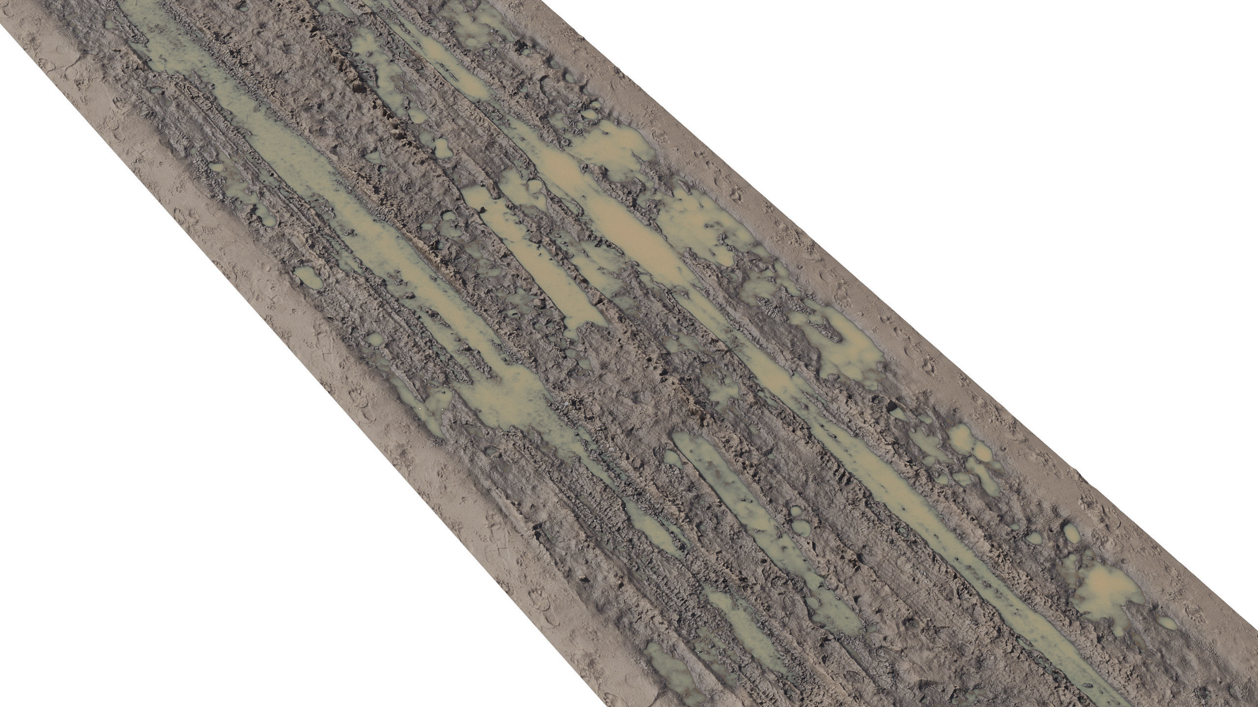 Sand Dirt road Off road 3D model_2