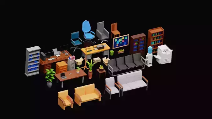 LowPoly Office pack