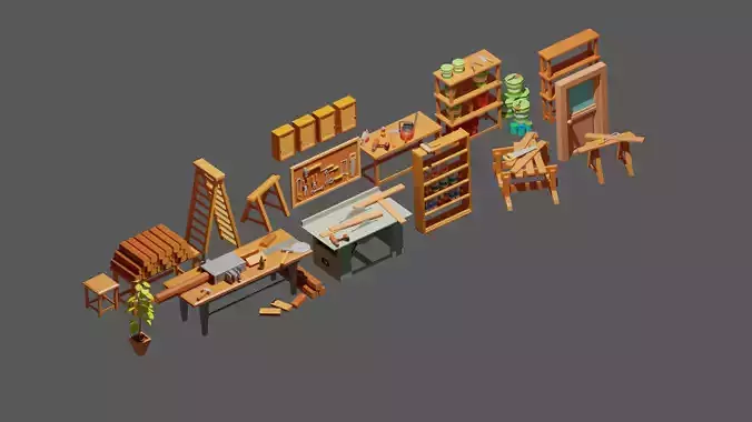 LowPoly WorkShop Tools