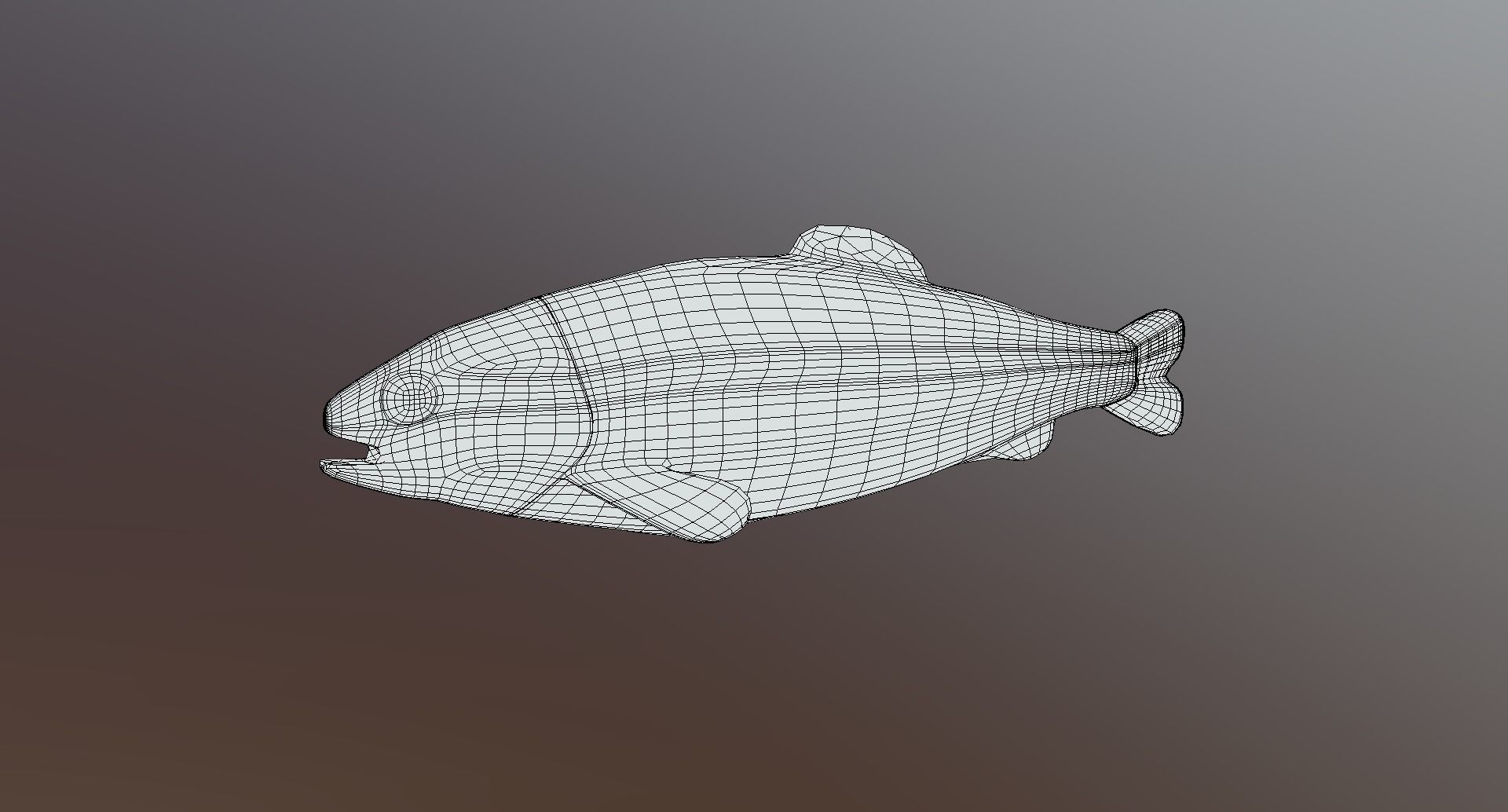 Troat - Oncorhynchus mykiss Low-poly 3D model_1
