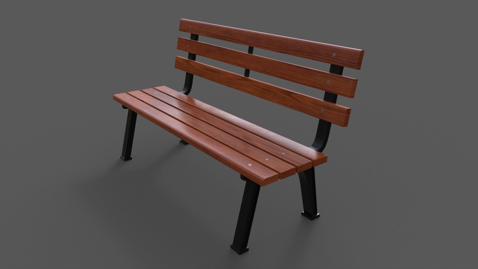 PBR Picnic Table Park Bench Low-poly 3D model_18