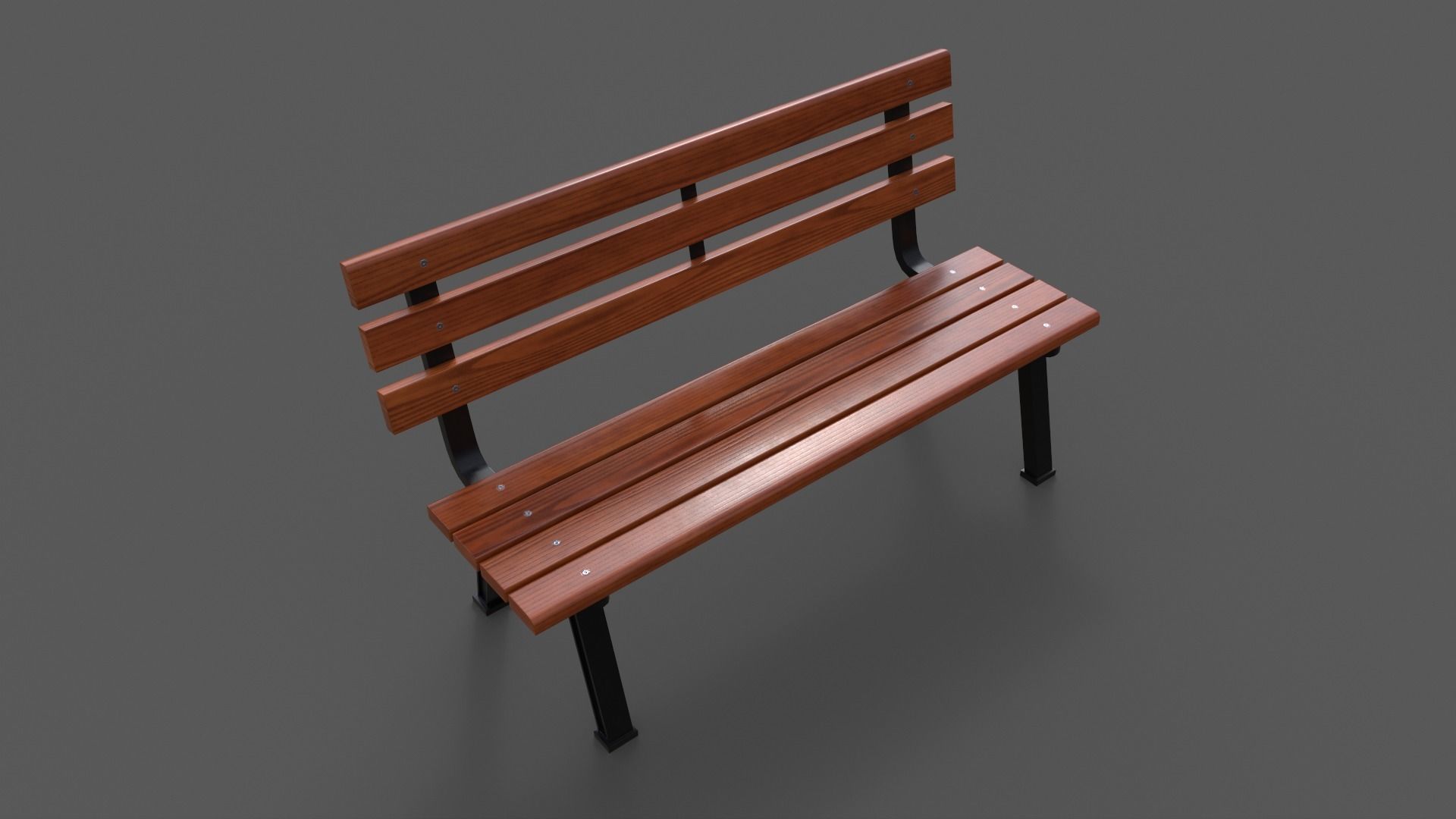 PBR Picnic Table Park Bench Low-poly 3D model_16