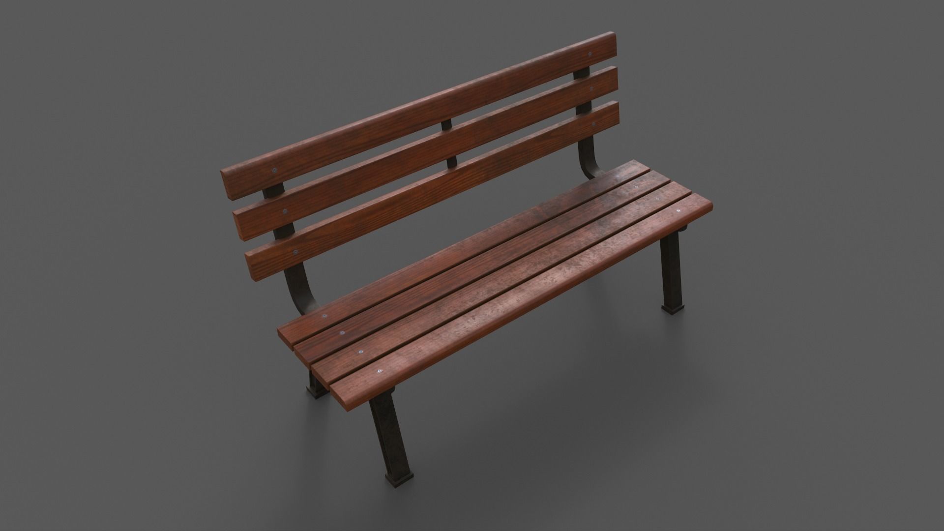 PBR Picnic Table Park Bench Low-poly 3D model_17