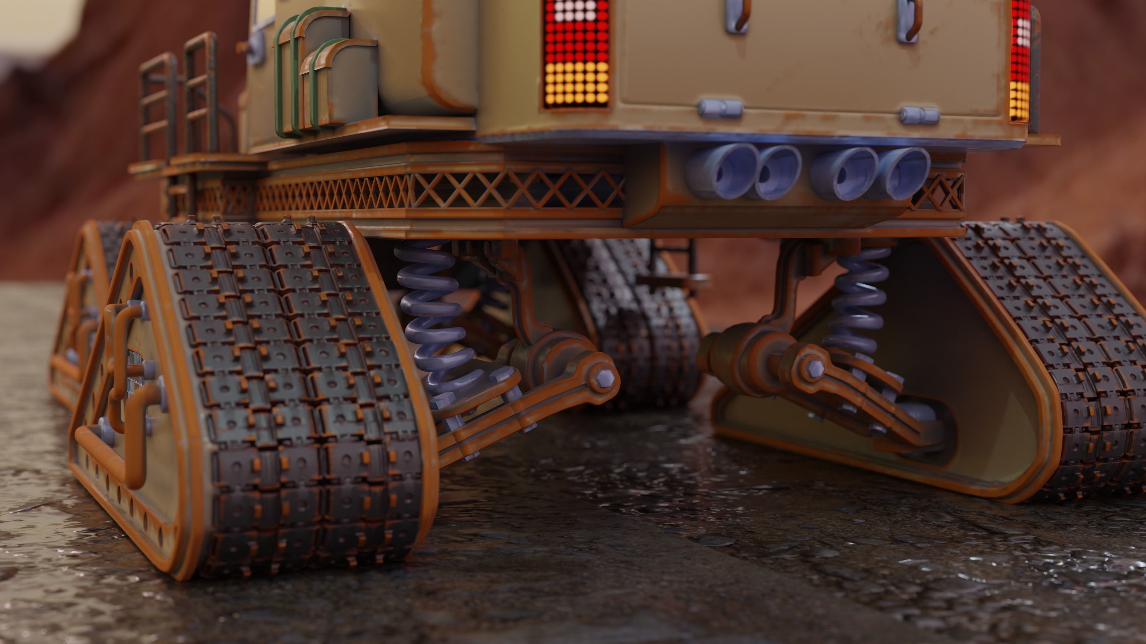 Travell car 3D model_2