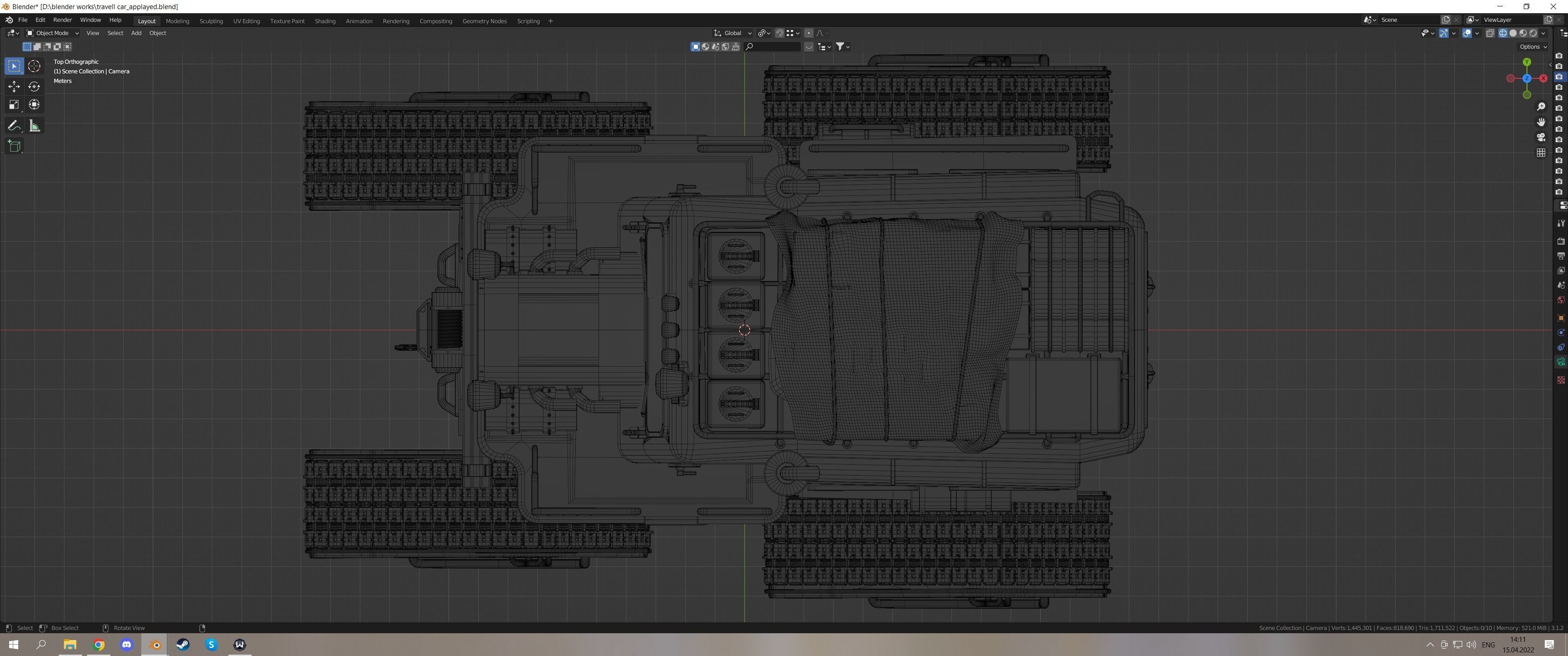 Travell car 3D model_8