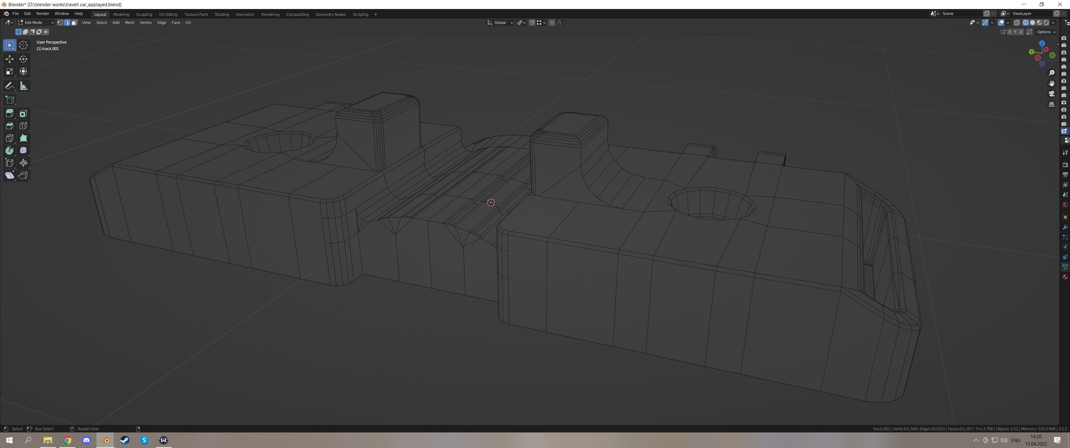 Travell car 3D model_10