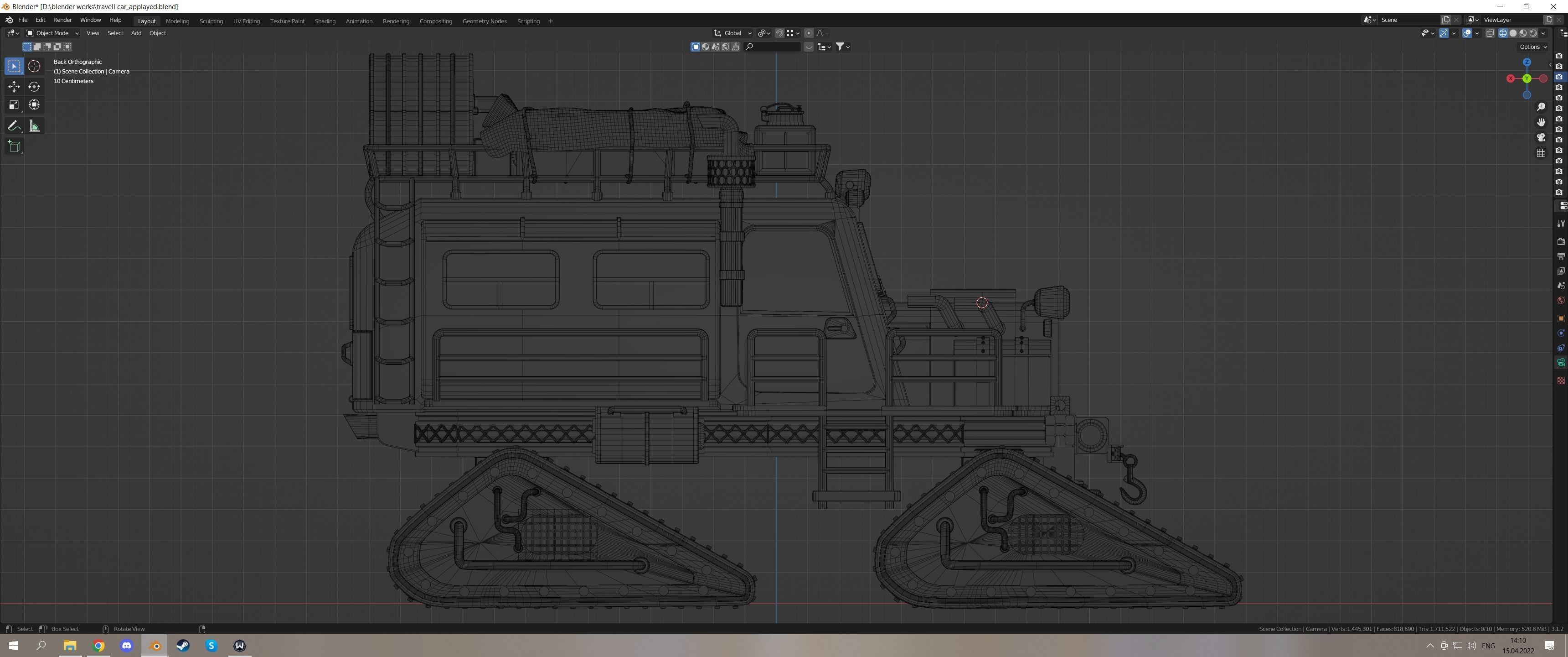 Travell car 3D model_5