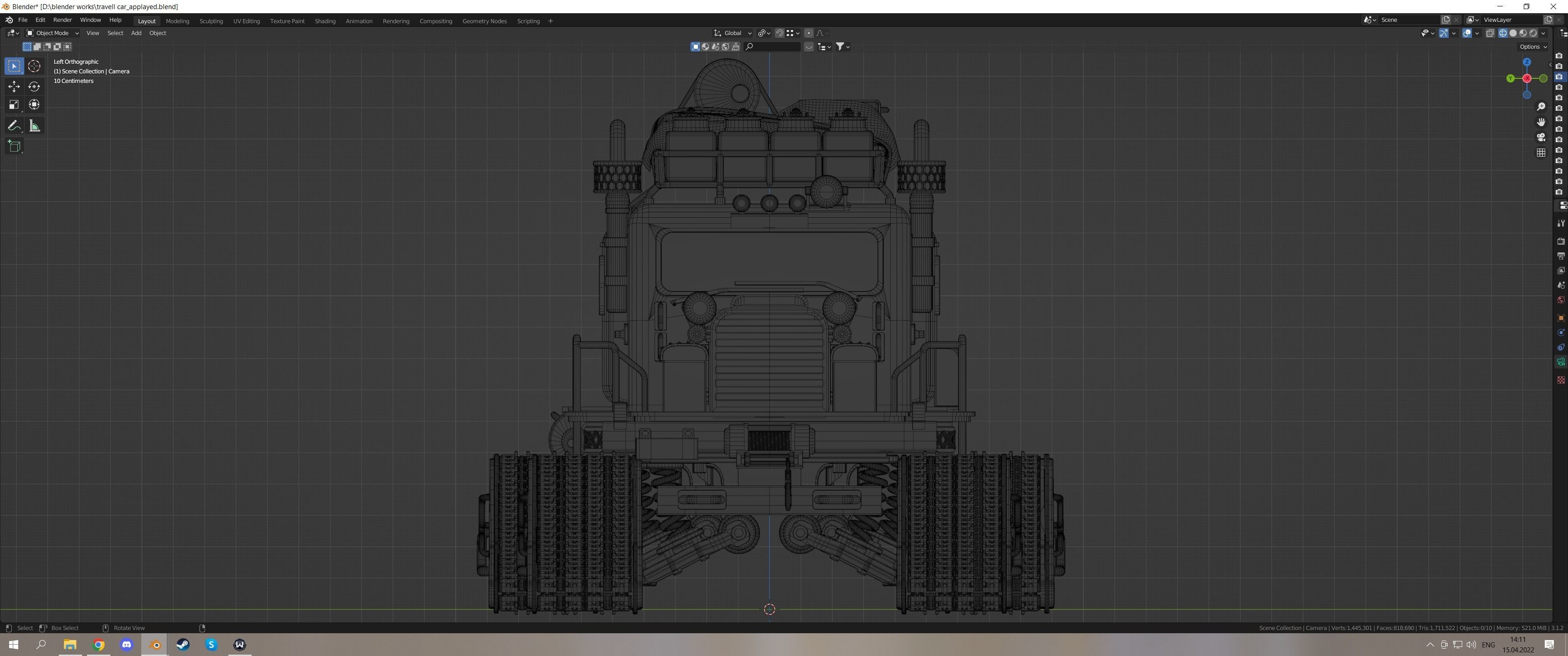 Travell car 3D model_7