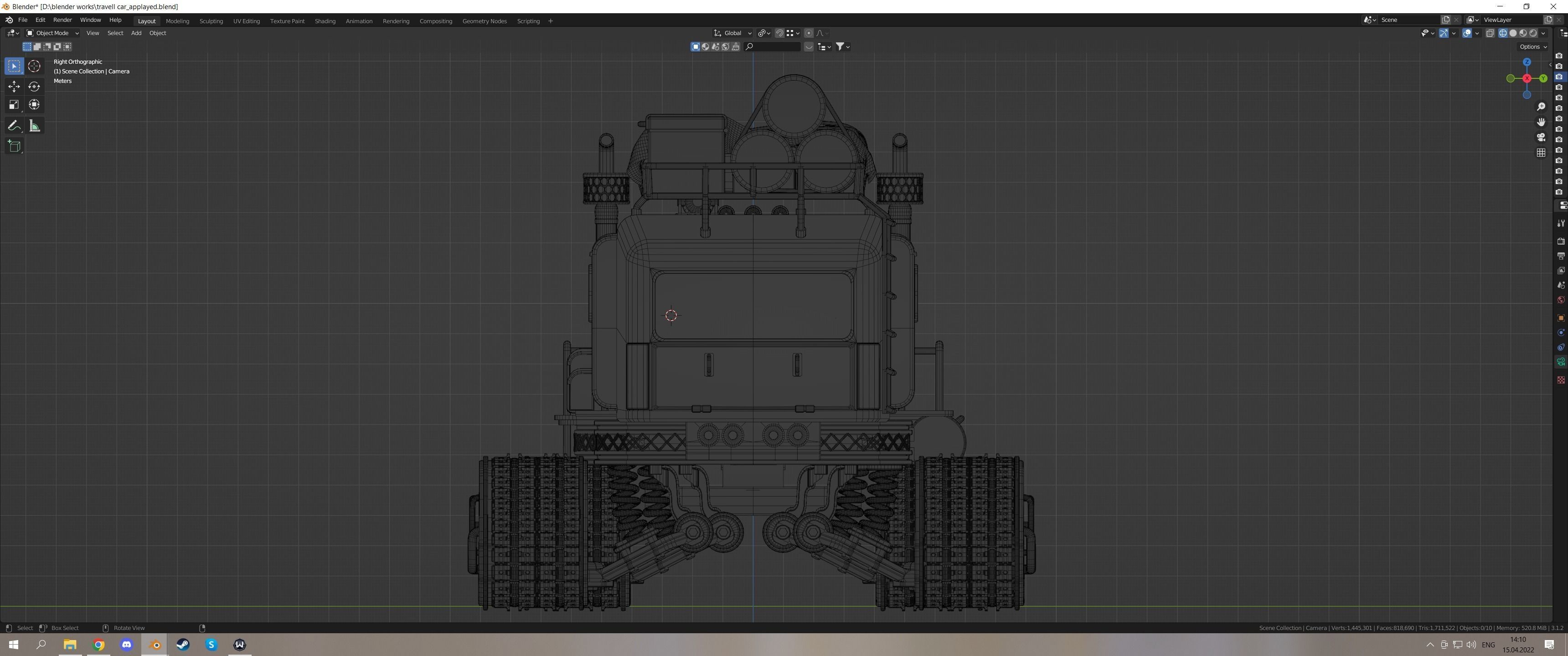 Travell car 3D model_6