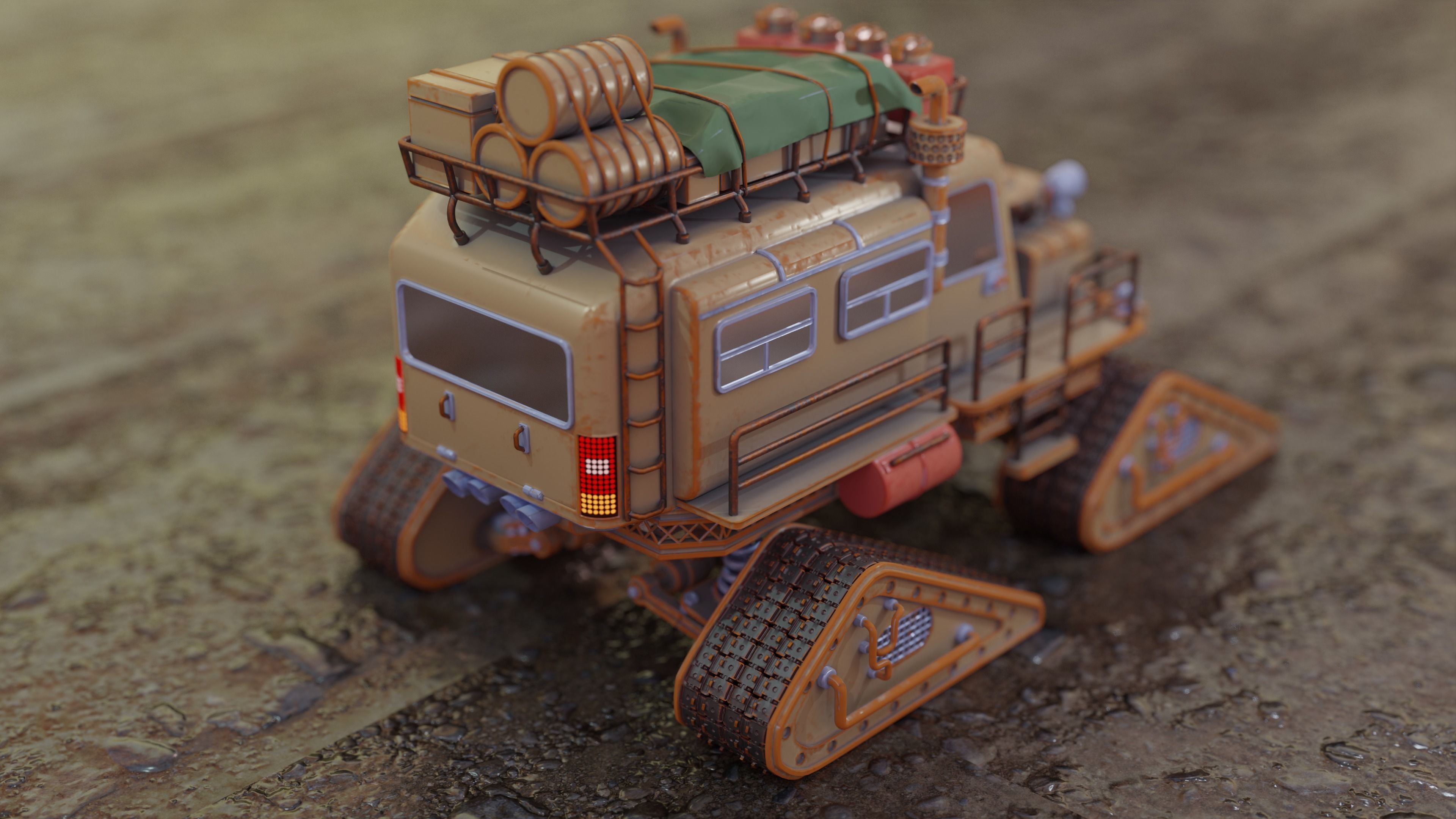 Travell car 3D model_1