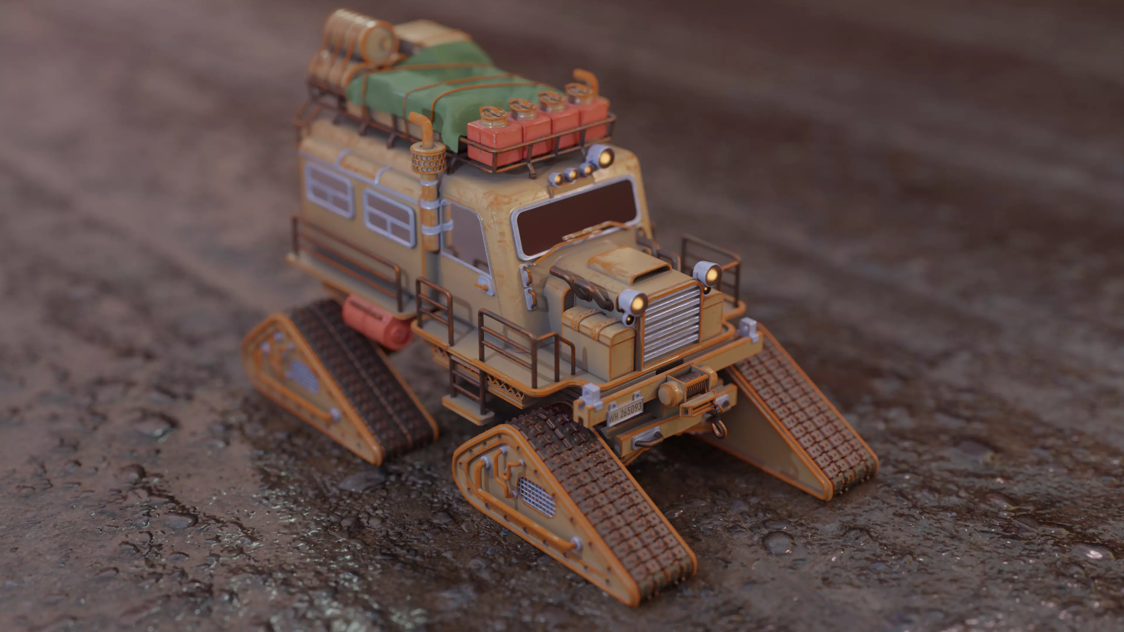 Travell car 3D model_0