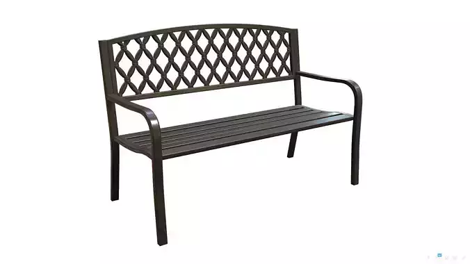 Park Bench 03 - Game-ready - PBR Low-poly