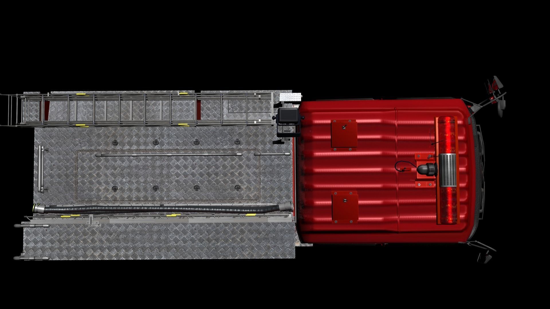 Japanese Fire Truck  3D Model - Unity Ready  3D model 3D model_4