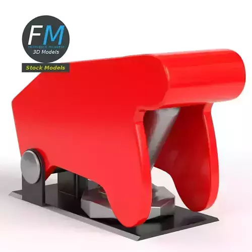 Toggle switch with guard 3D model