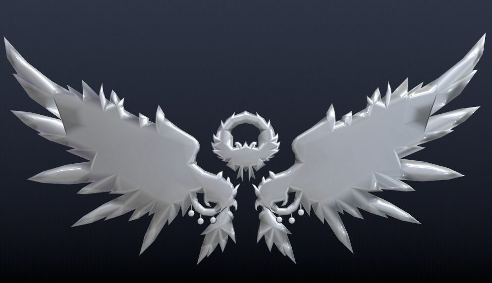 Futuristic Wing Low-poly 3D model_10