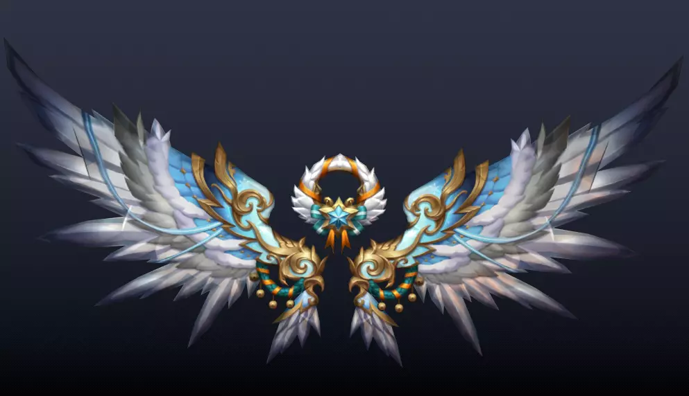 Futuristic Wing Low-poly 3D model_0