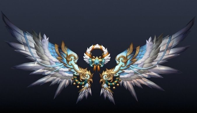 Futuristic Wing Low-poly 3D model