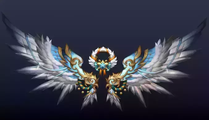Futuristic Wing Low-poly 3D model