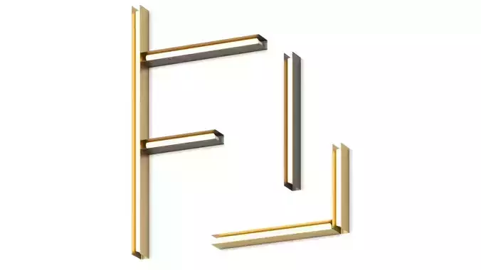 Vesoi U Brass Wall Lamps