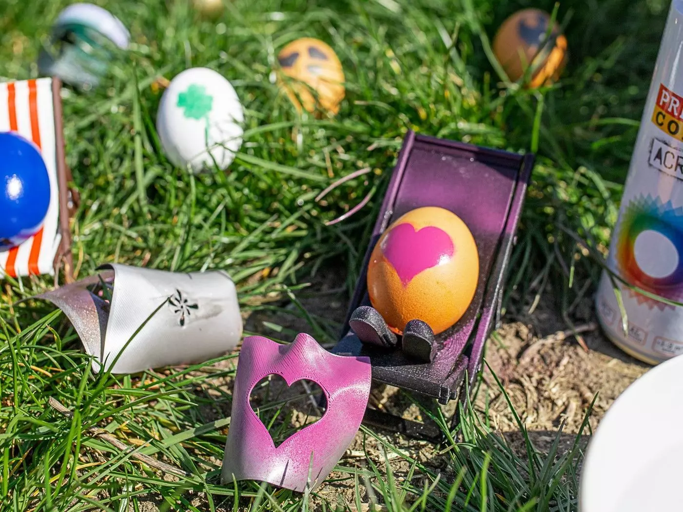 Easter egg spray paint stencils Free 3D print model