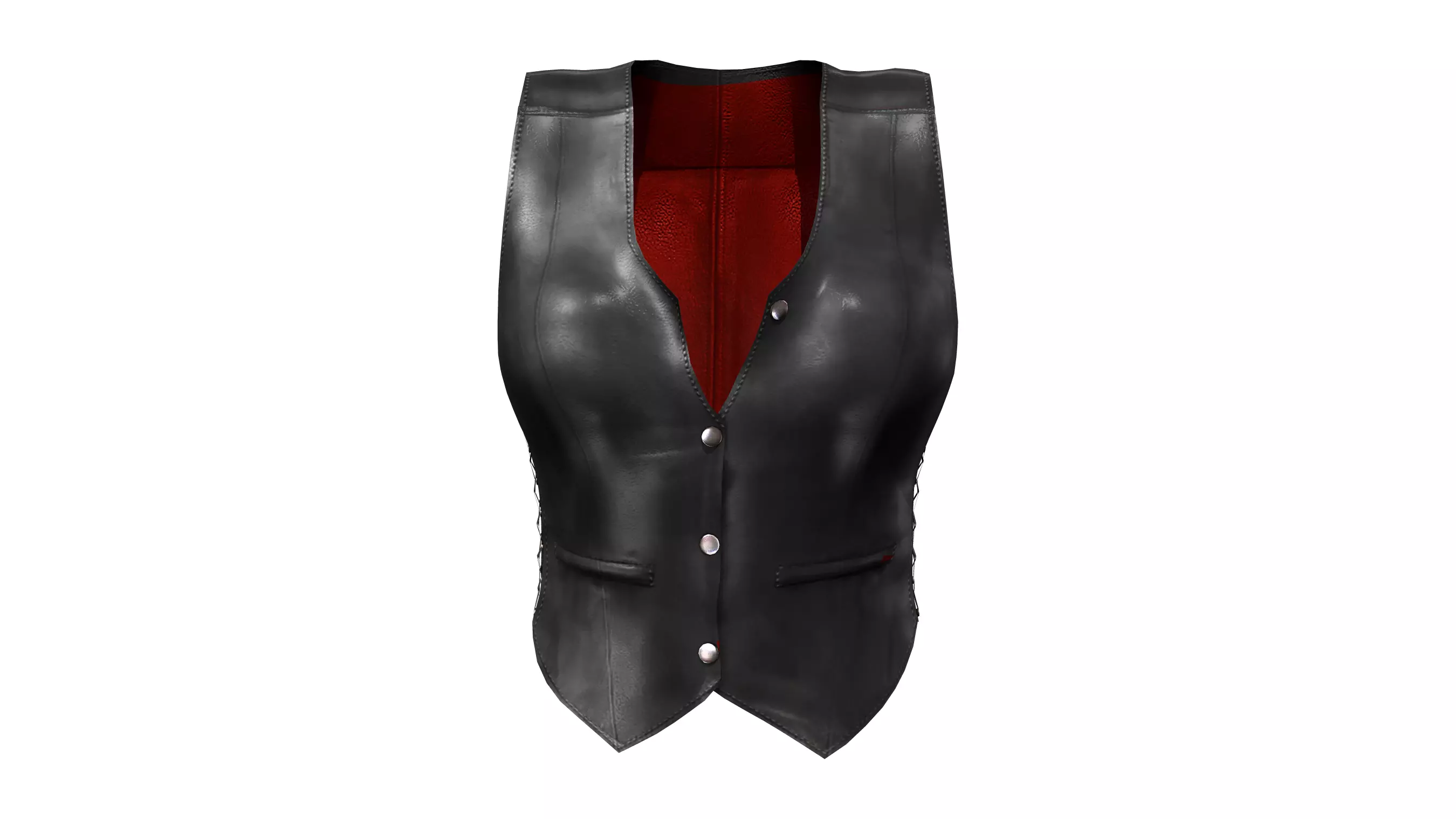 Womens Biker Vest Low-poly 3D model