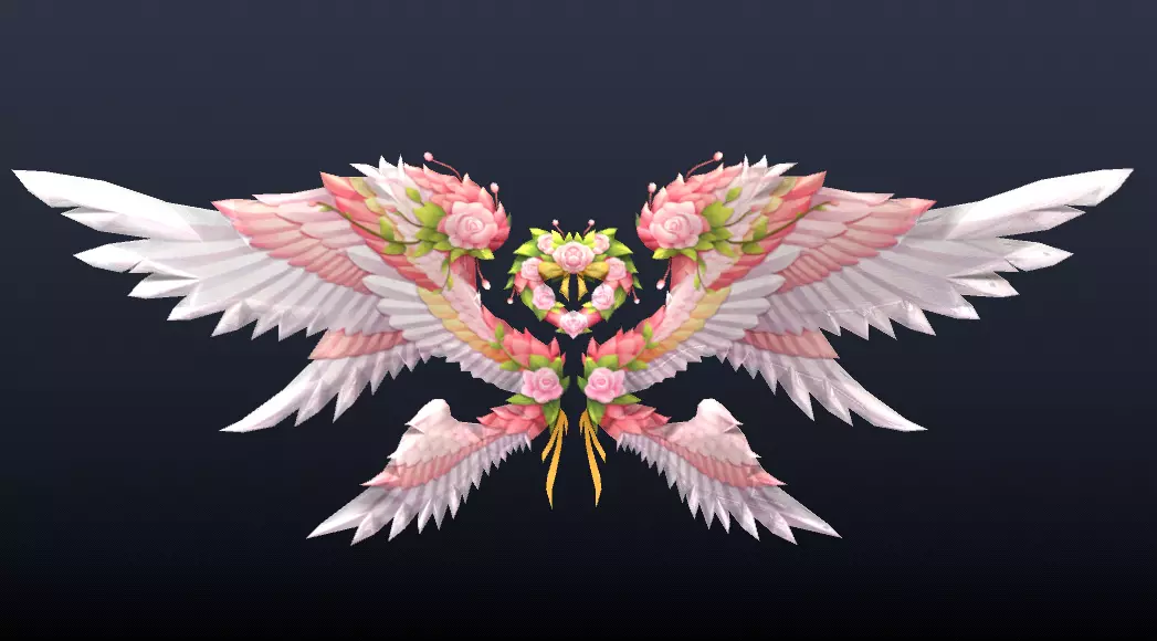 Futuristic Wedding Wing Low-poly 3D model_0