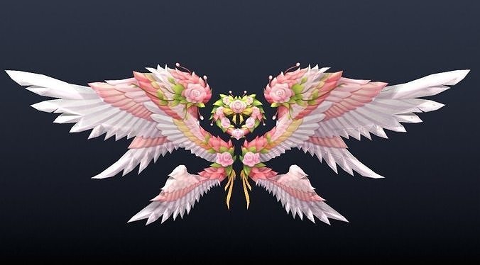 Futuristic Wedding Wing Low-poly 3D model