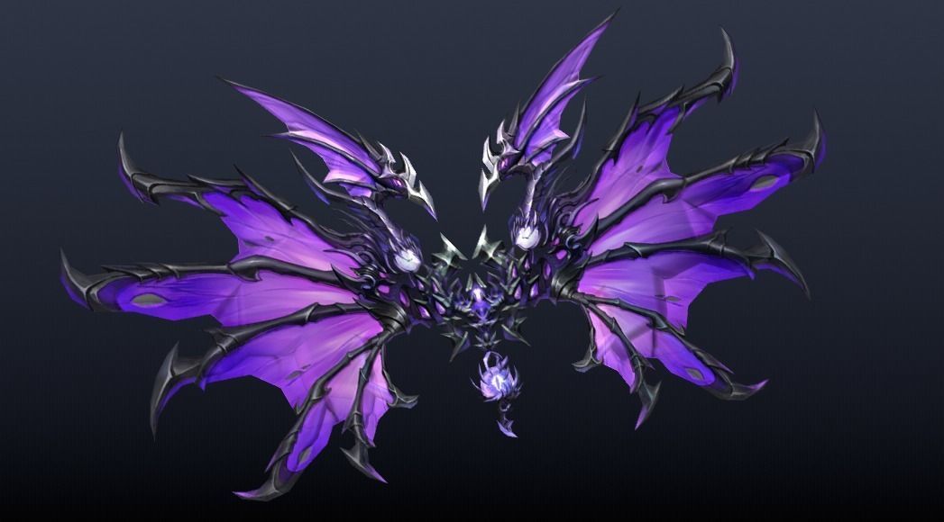 Futuristic Dragon Wing Low-poly 3D model_1