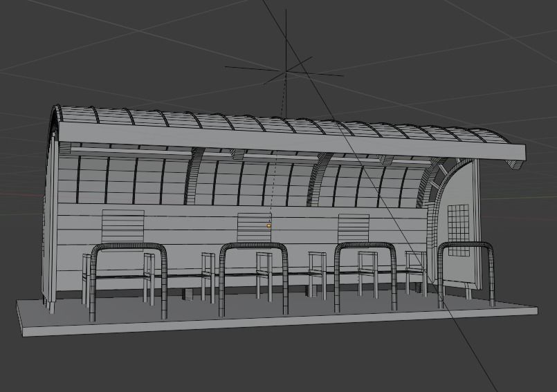 BUS-STOP TWO Free 3D model_4