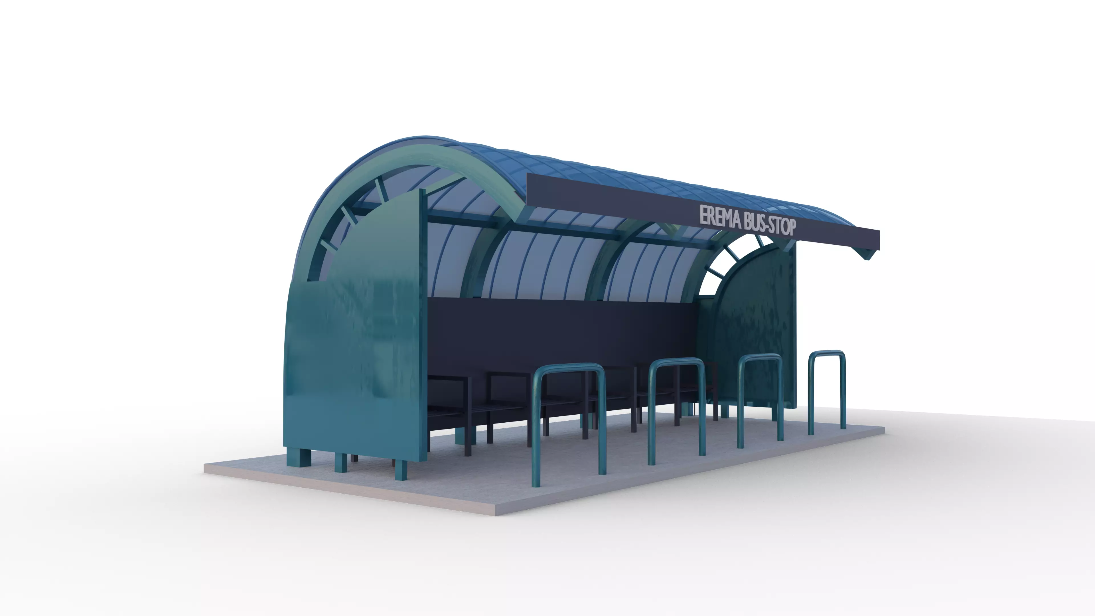 BUS-STOP TWO Free 3D model_0
