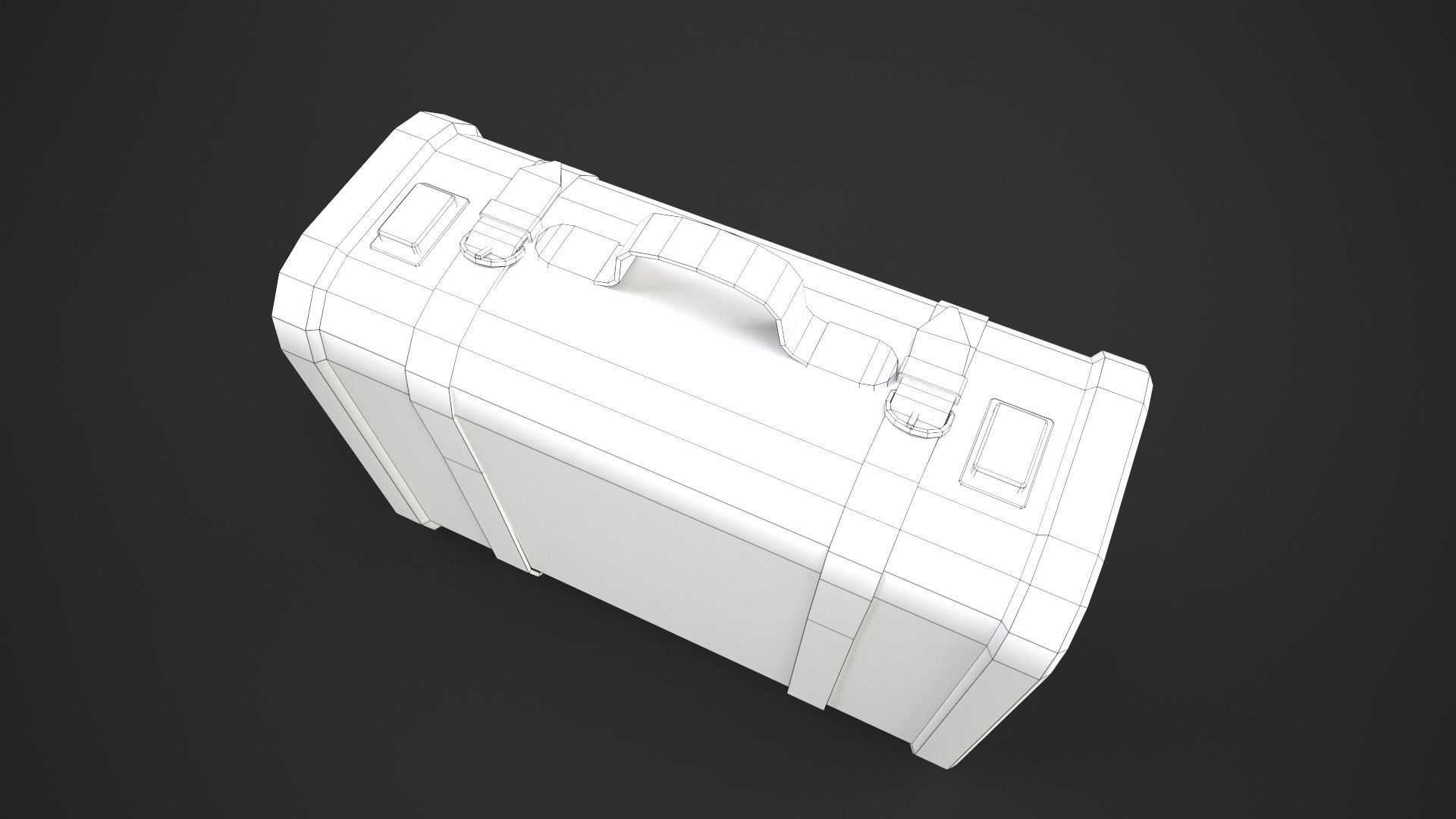 Cartoon Suitcases Low-poly 3D model_5