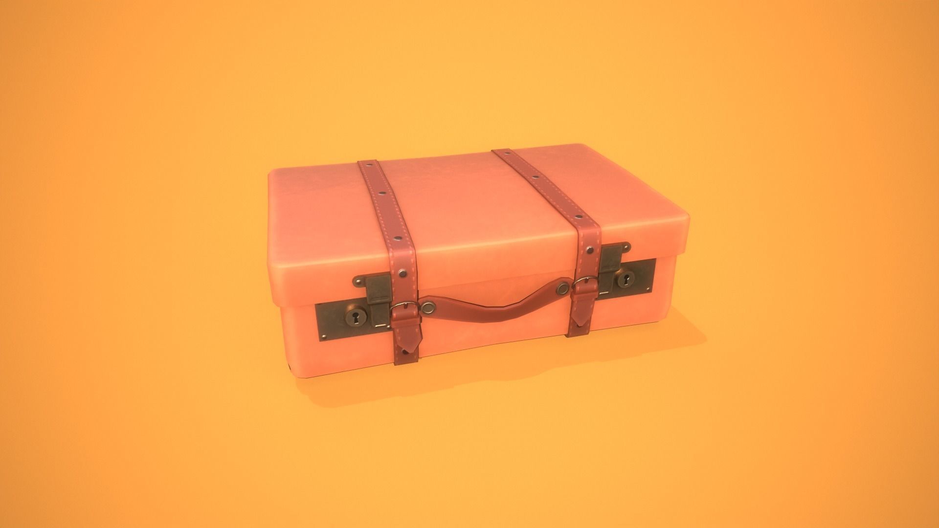 Cartoon Suitcases Low-poly 3D model_14