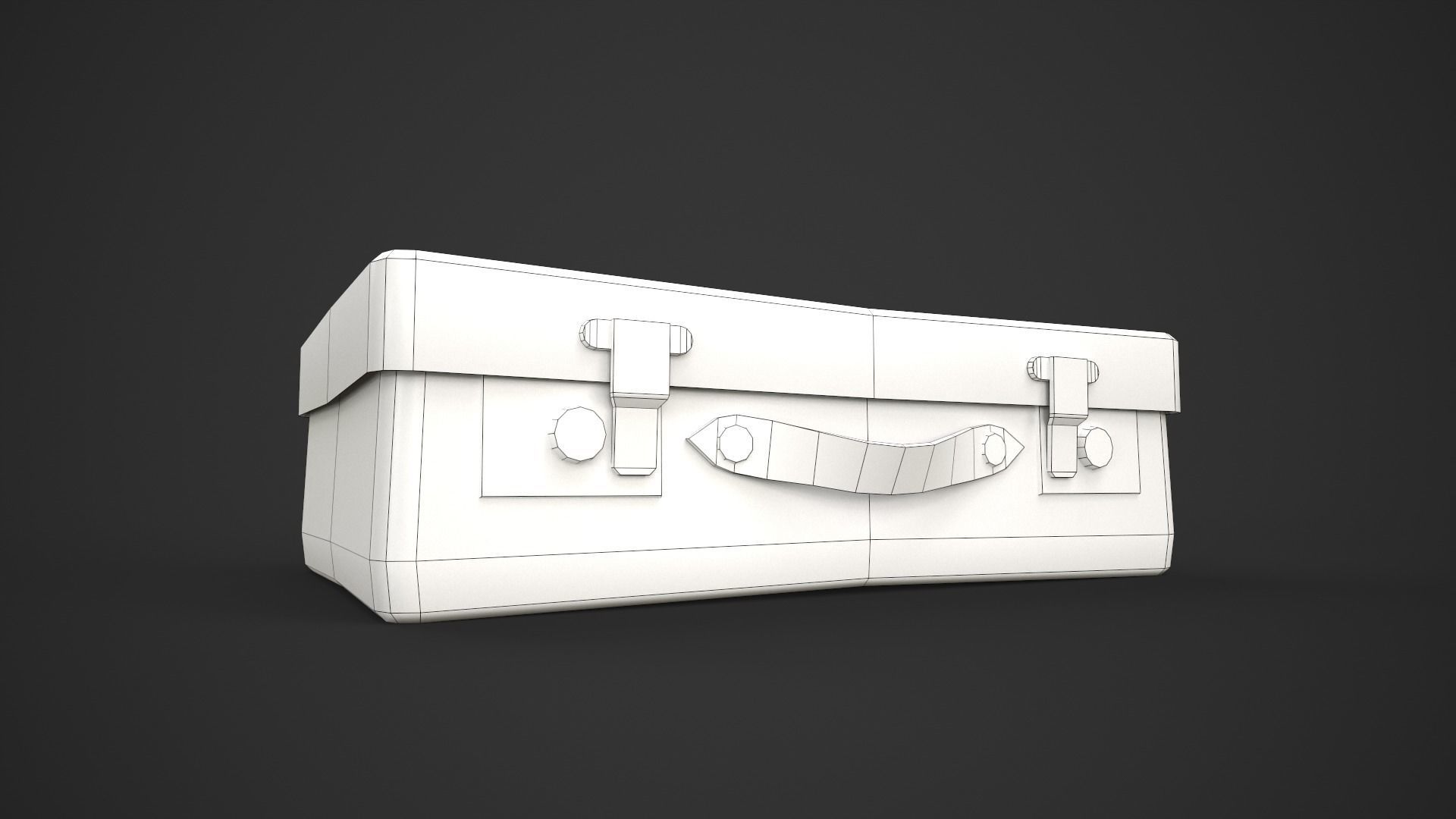 Cartoon Suitcases Low-poly 3D model_13