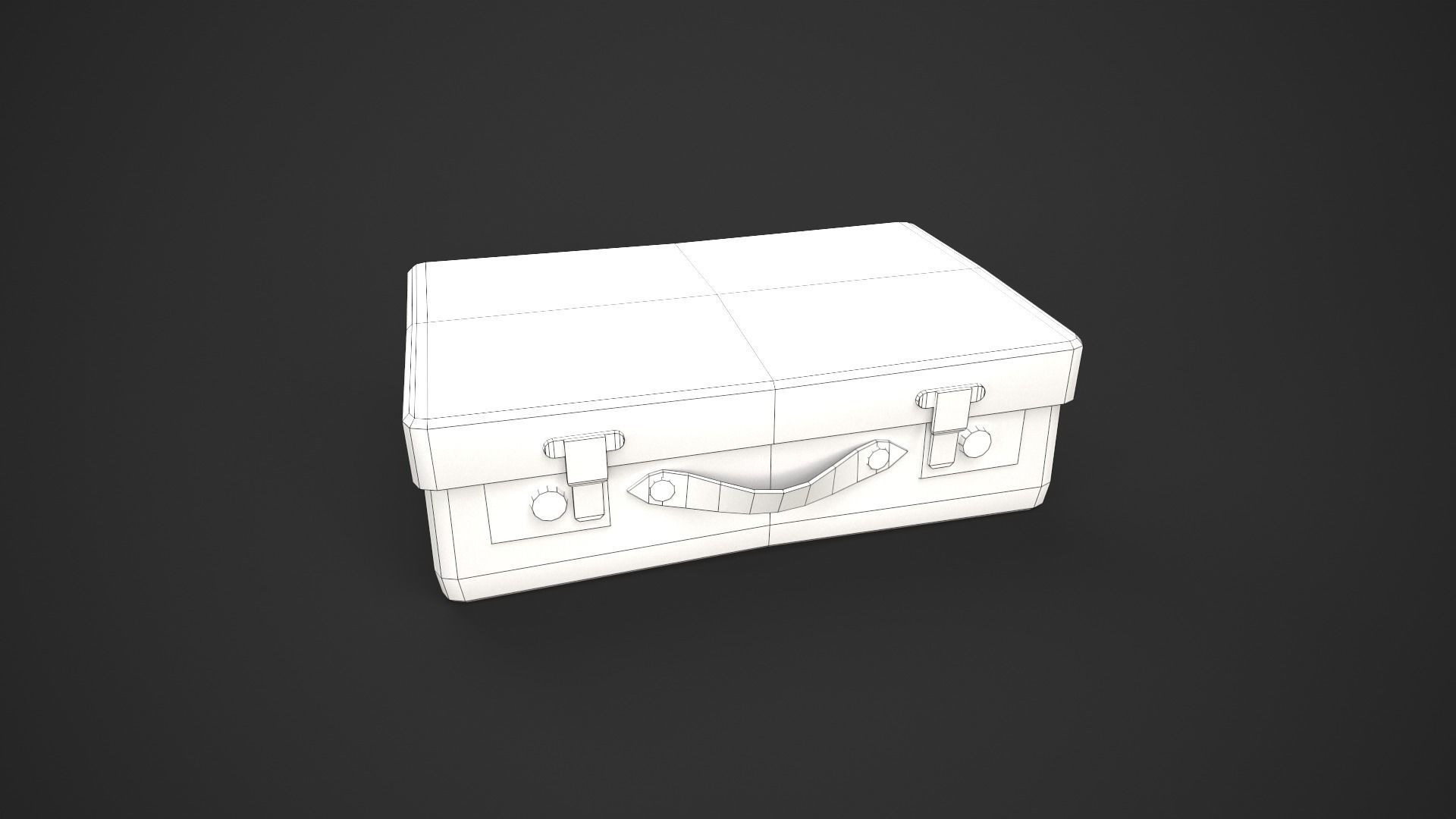 Cartoon Suitcases Low-poly 3D model_11