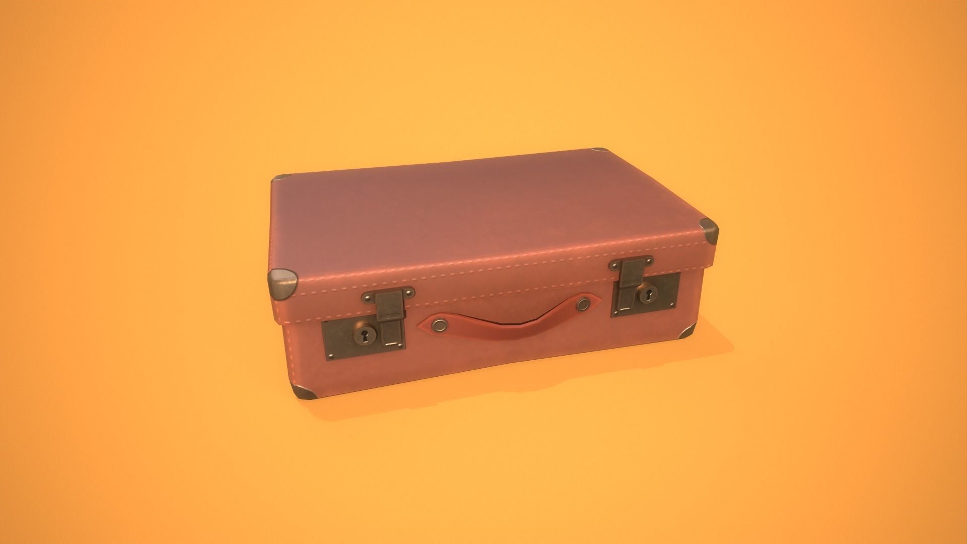 Cartoon Suitcases Low-poly 3D model_10