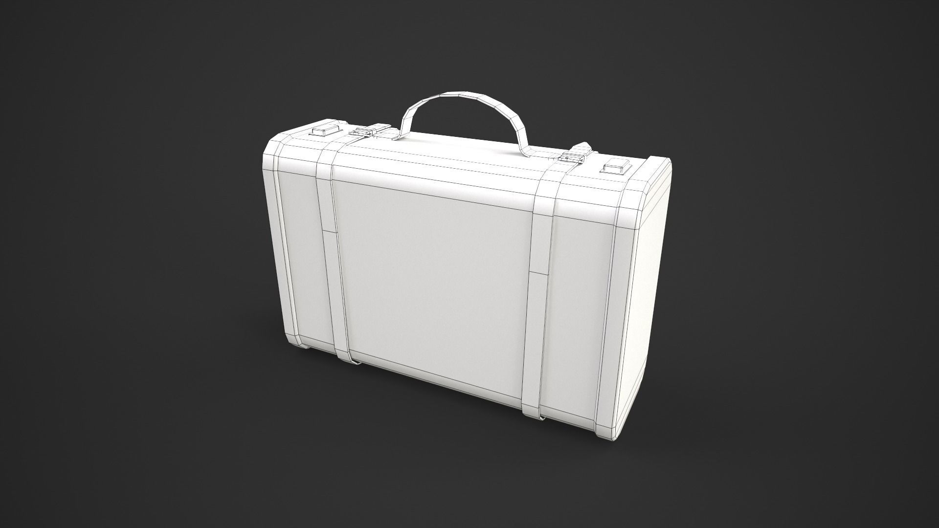 Cartoon Suitcases Low-poly 3D model_9