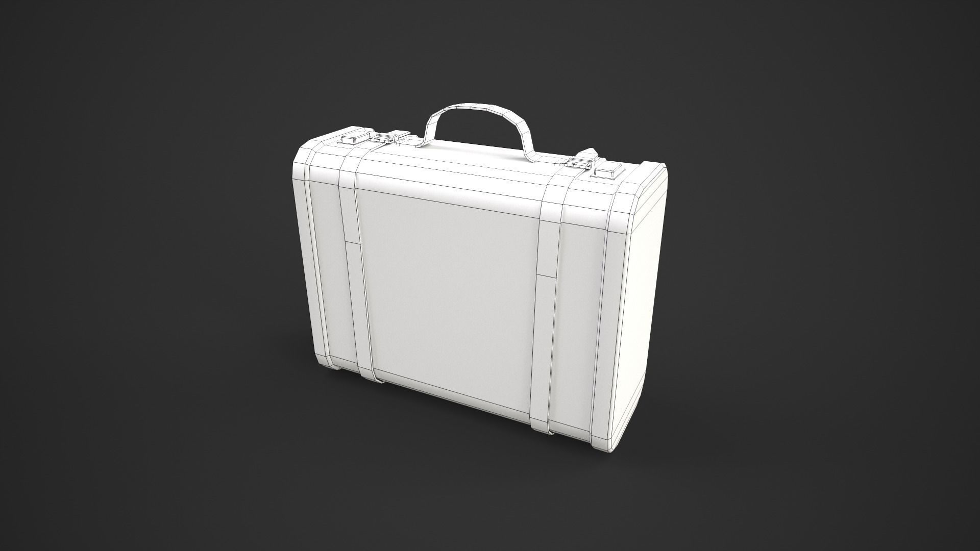 Cartoon Suitcases Low-poly 3D model_7