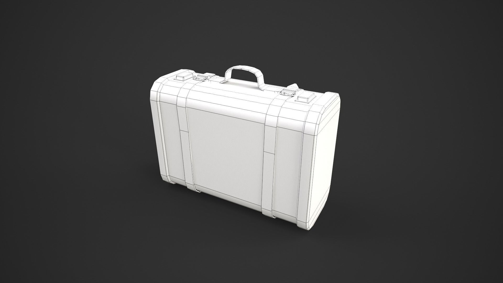 Cartoon Suitcases Low-poly 3D model_3