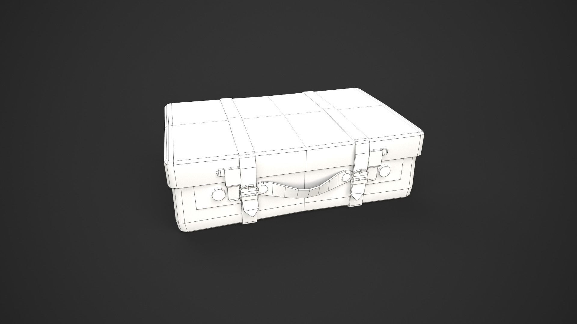 Cartoon Suitcases Low-poly 3D model_15