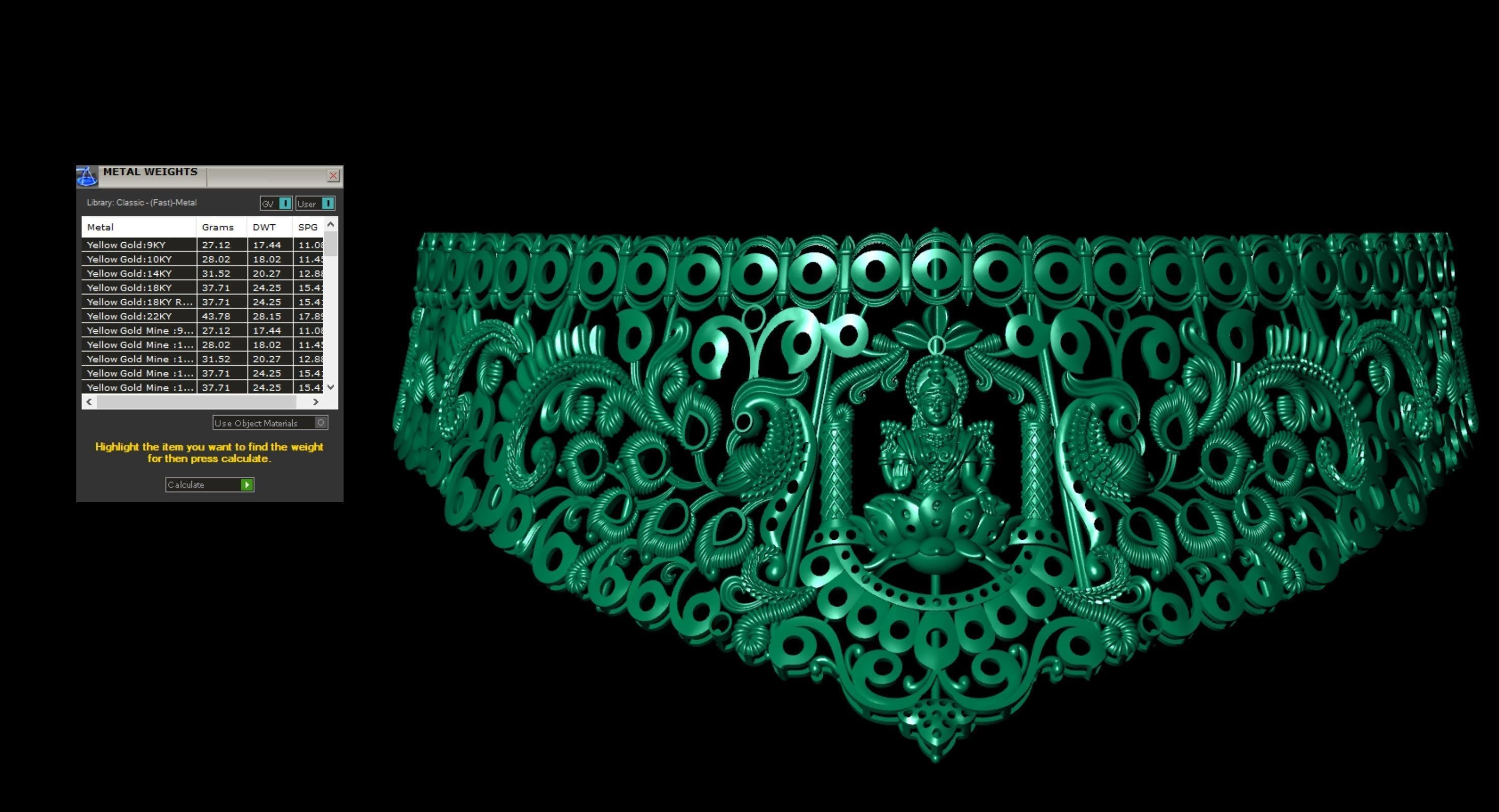 Indian God Necklace Set 02 3D print model_6