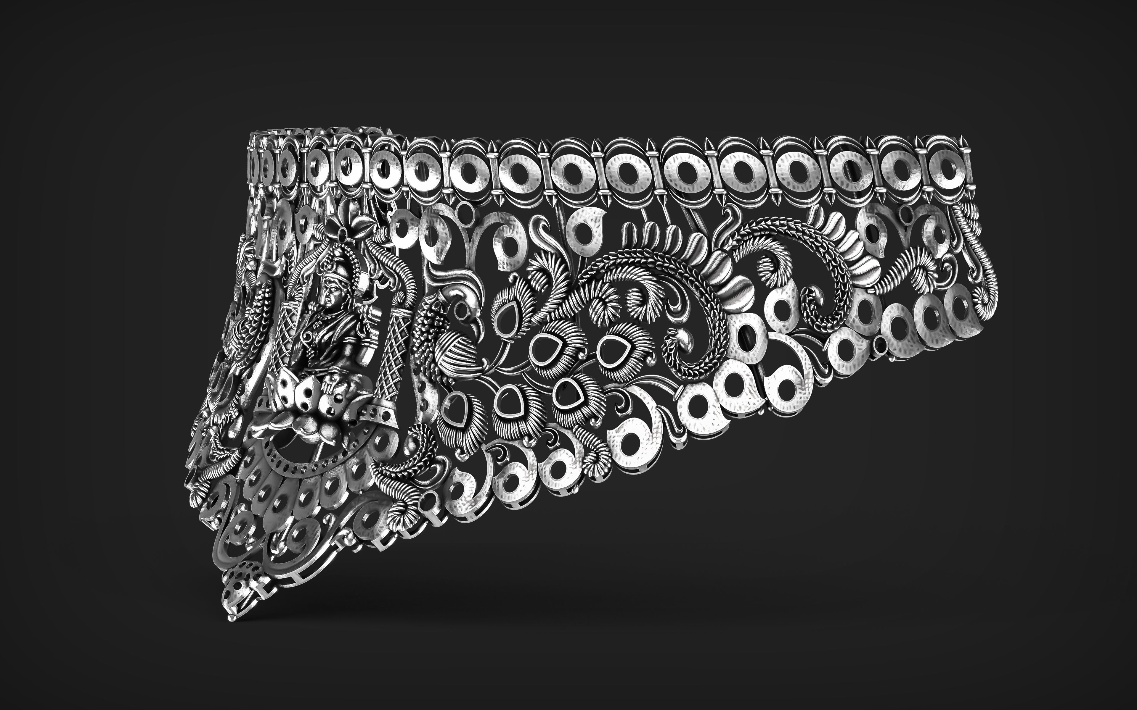 Indian God Necklace Set 02 3D print model_1