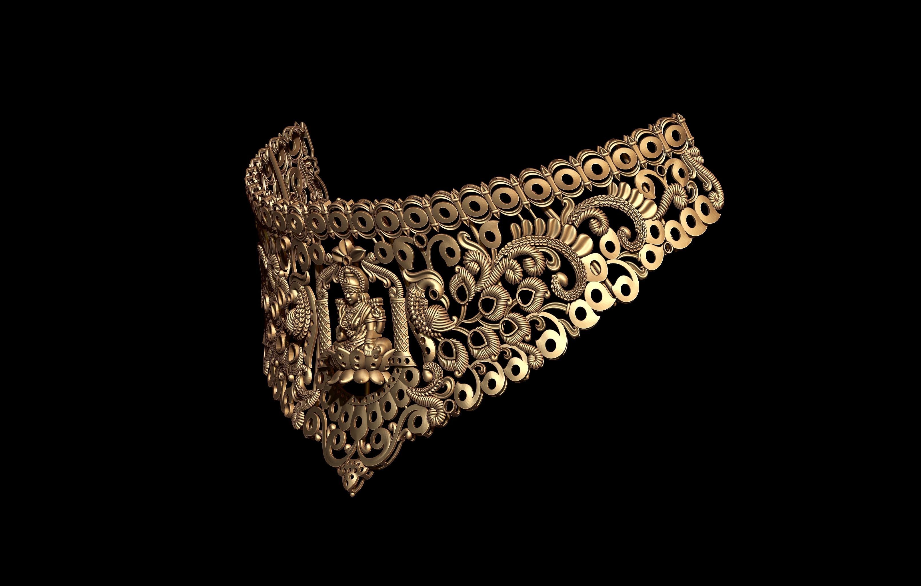 Indian God Necklace Set 02 3D print model_3